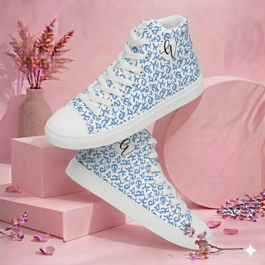 Vintage high top canvas shoes