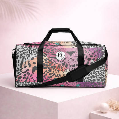 Ombre Black Leopard Print Duffle bag