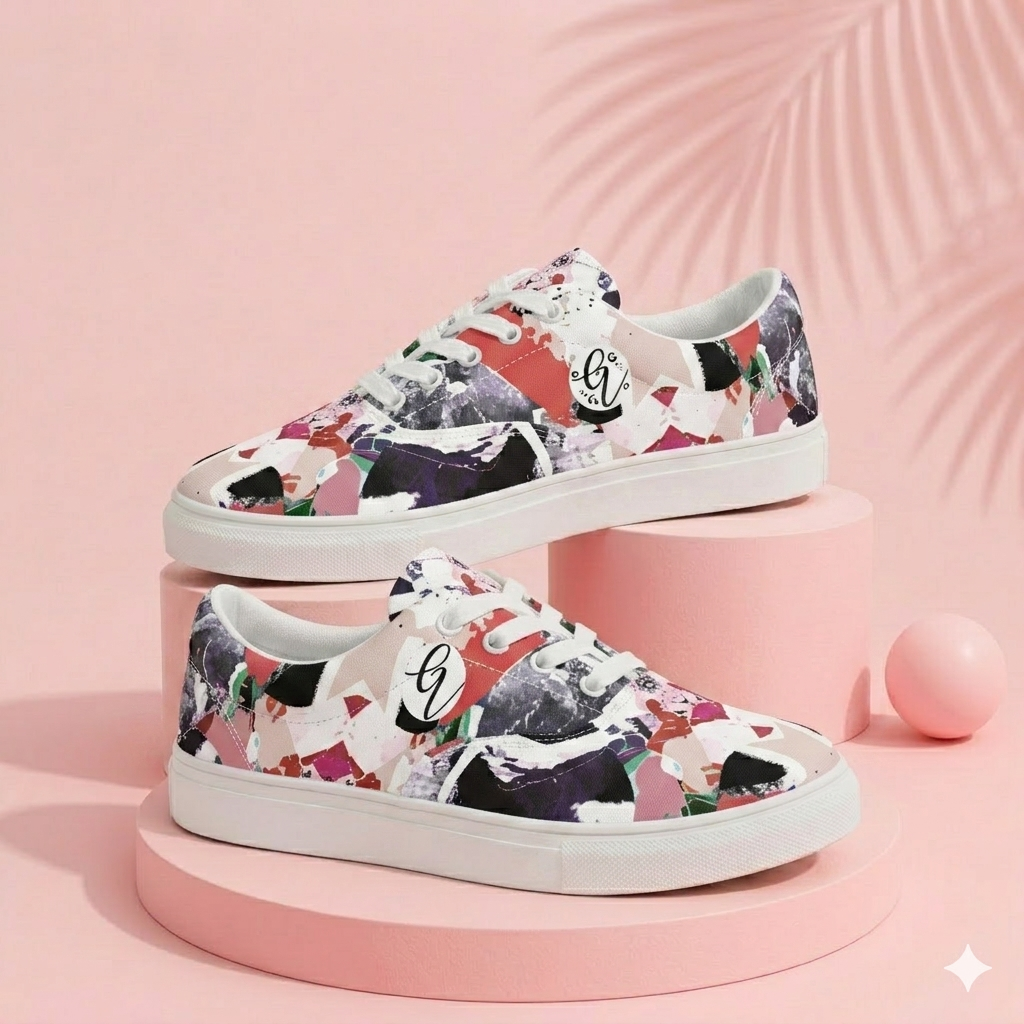 Street Art Lace-up Canvas Shoes