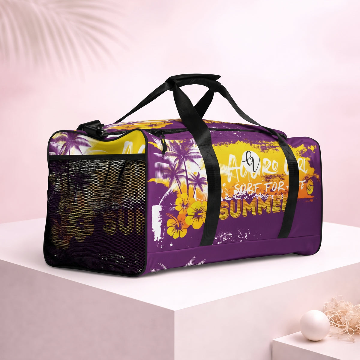 Purple Yellow Summers Duffle bag