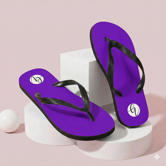 Dark Purple Colored Flip-Flops