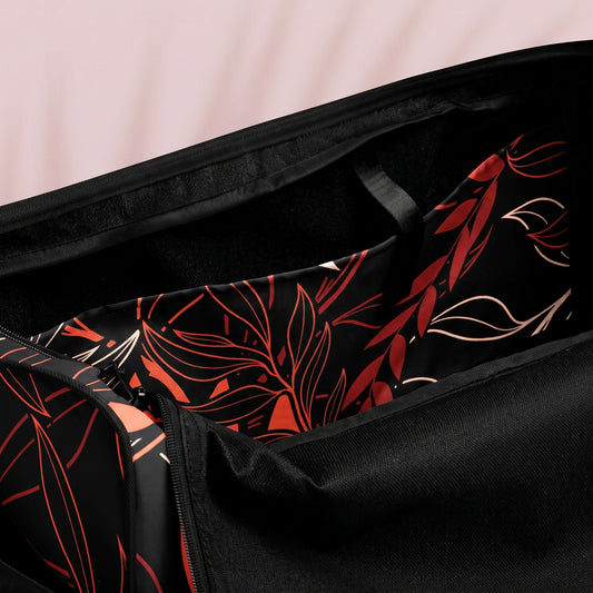 Palm Black Leaves Duffle bag