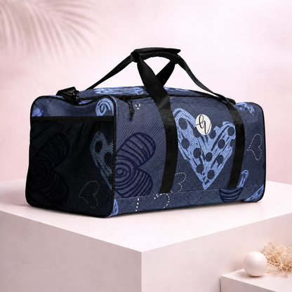 Grey Heart Duffle bag