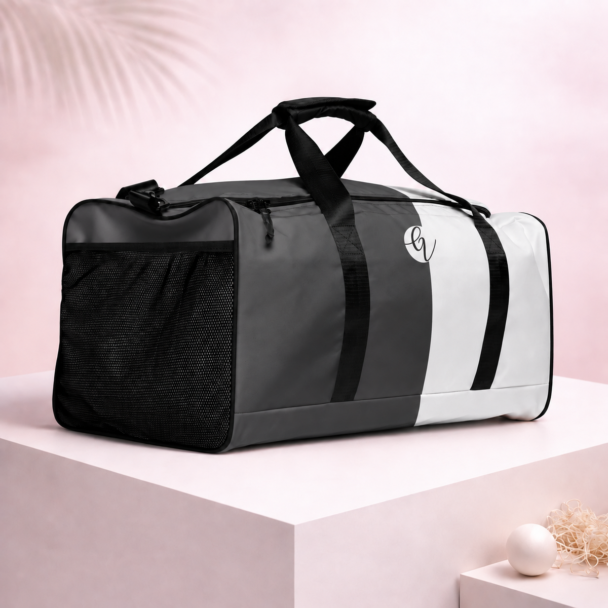 Grey Colored Duffle bag