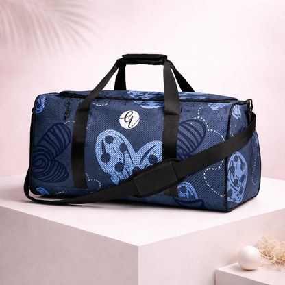 Grey Heart Duffle bag