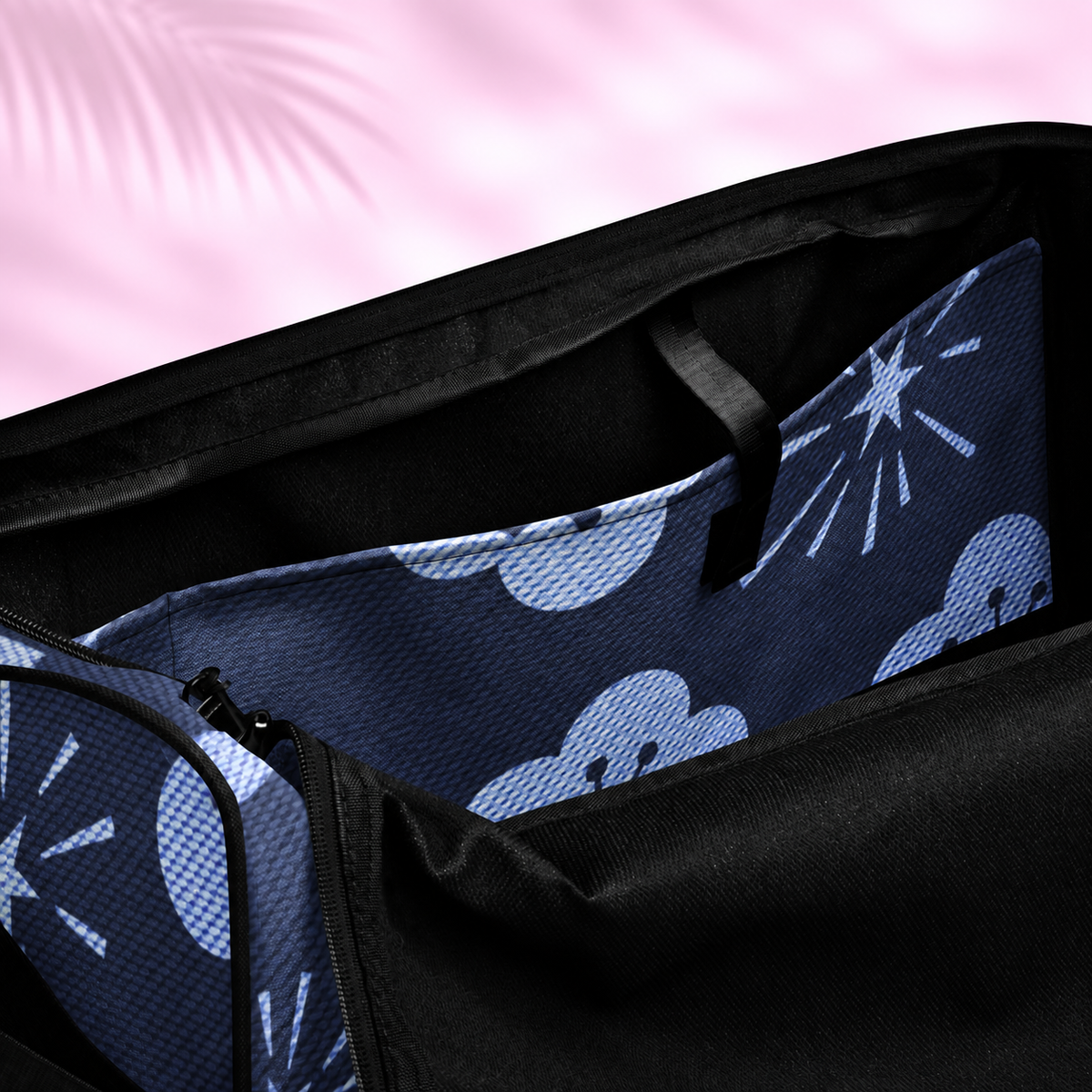 Grey Flower Duffle bag