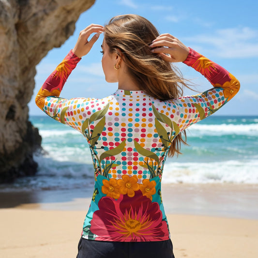 Floral Framed Rash Guard