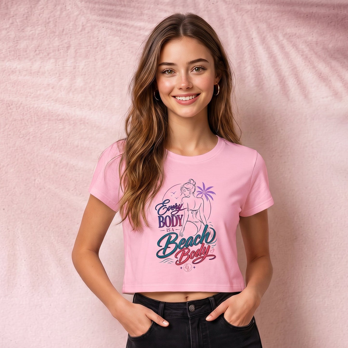 Every body is a beach body Crop Top
