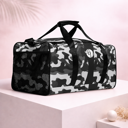 Grey Black Army Duffle bag