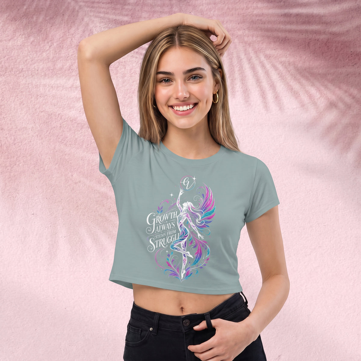 Growth always stems from struggle Crop Top