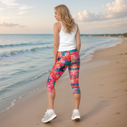 Barbie-Floral Capri Leggings