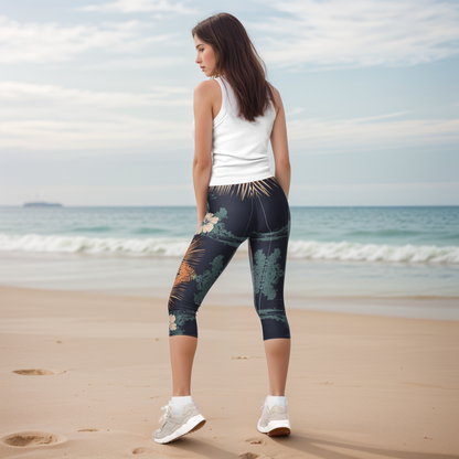 Faded Color Capri Leggings