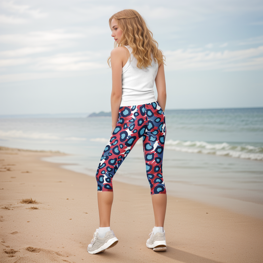 Leopard Design Pattern Capri Leggings