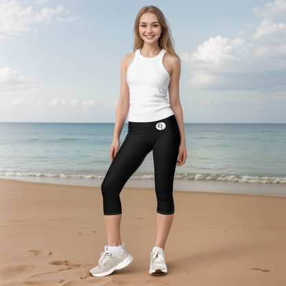 Black Colored Capri Leggings