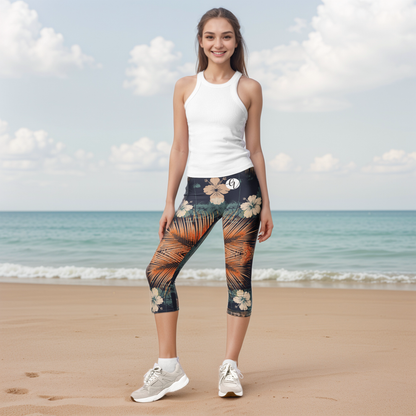 Faded Color Capri Leggings