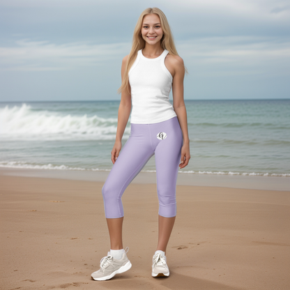 Violet Colored Capri Leggings