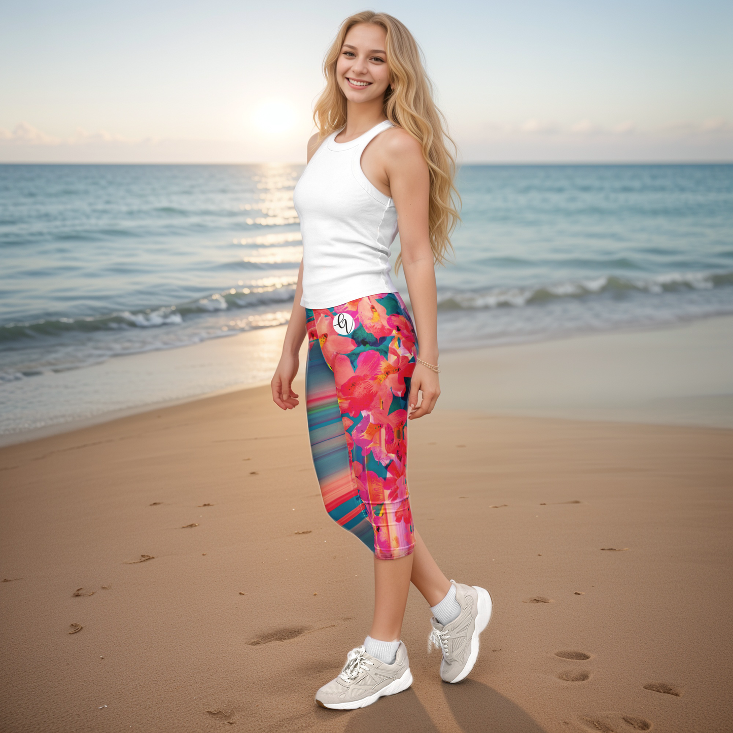 Barbie-Floral Capri Leggings