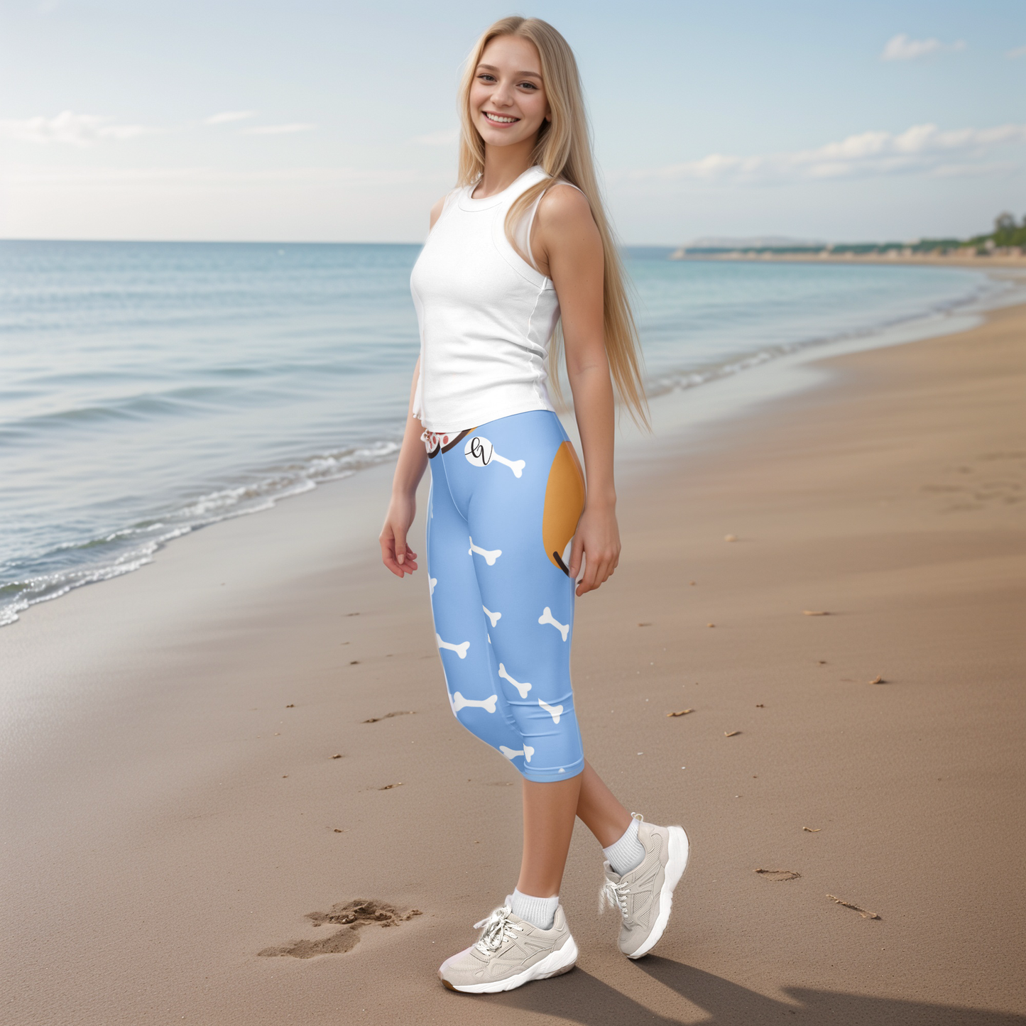 Bear Bones Capri Leggings
