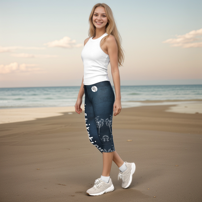 Blue Inspiration Capri Leggings