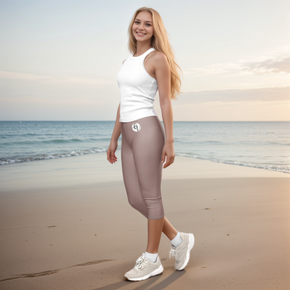 Brown Colored Capri Leggings