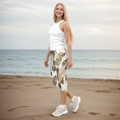 Feather Capri Leggings
