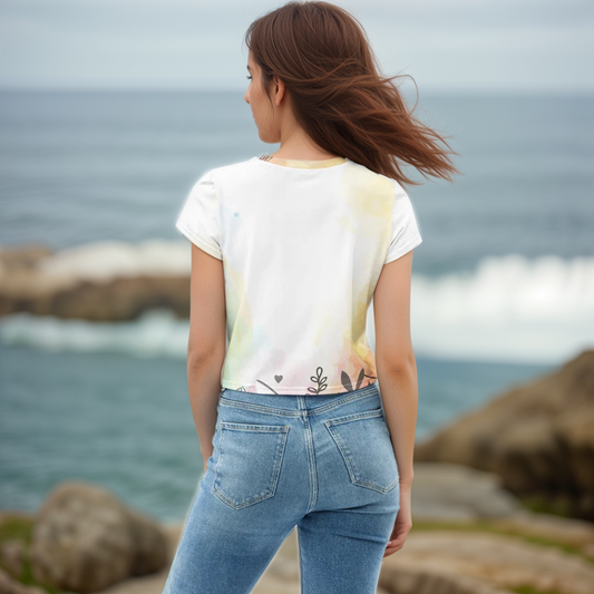 Flower Floral Crop Tee