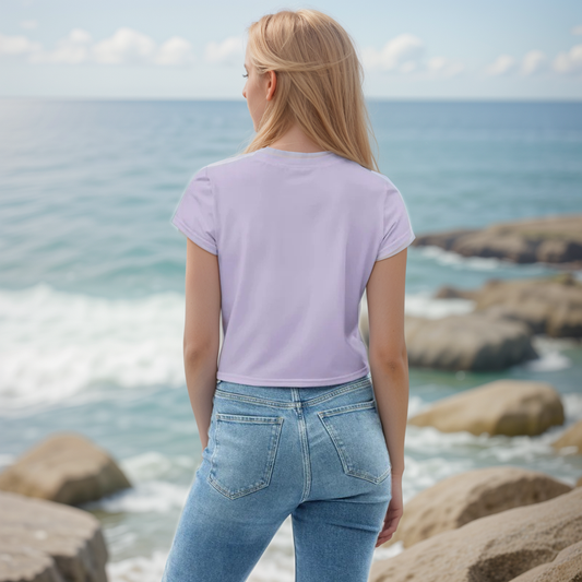 Violet Colored Crop Tee