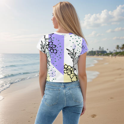 Violet Periwinkle Crop Tee