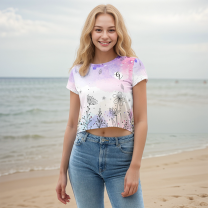 Aquarell Crop Tee