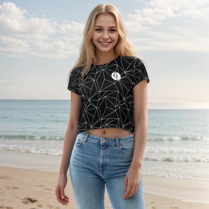 Black And White Crop Tee