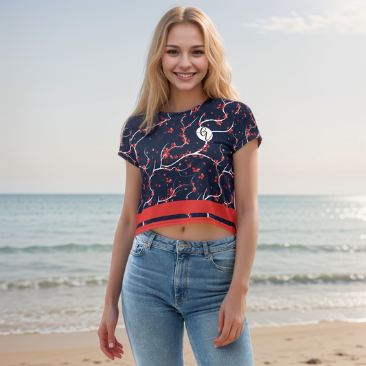 Blue Shades Crop Tee