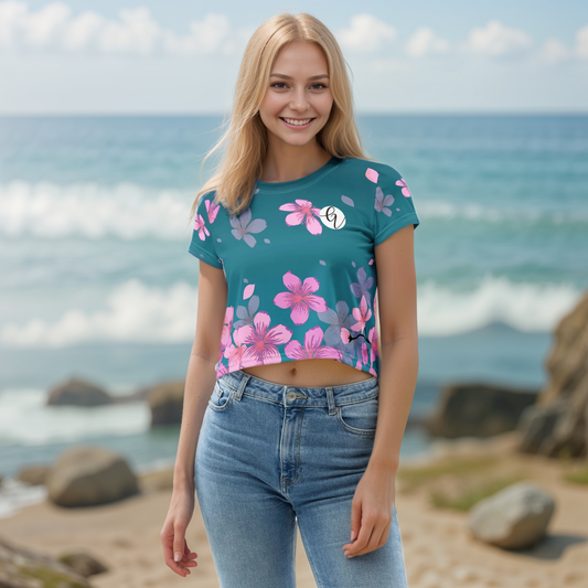 Cherry Blossom Crop Tee
