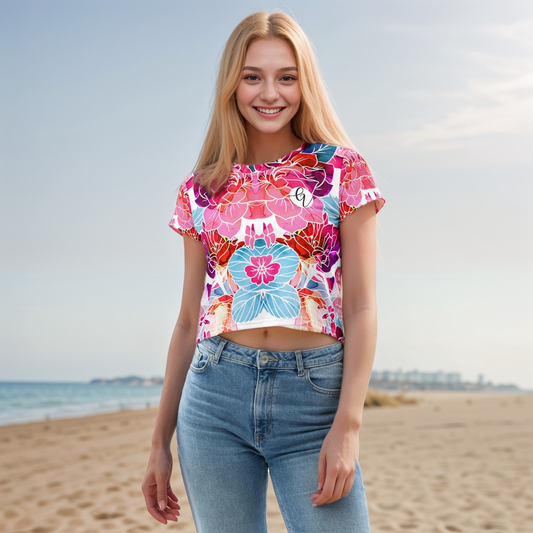Floral Delight Crop Tee