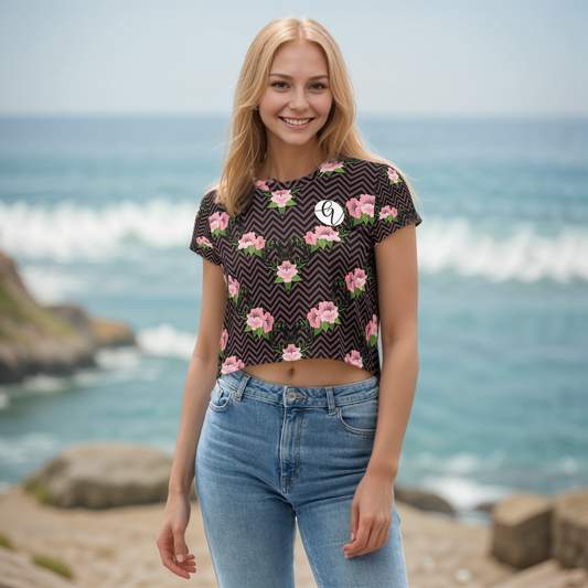 Pink Rose Apparel Crop Tee