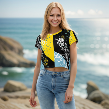 Yellow Yloral Crop Tee