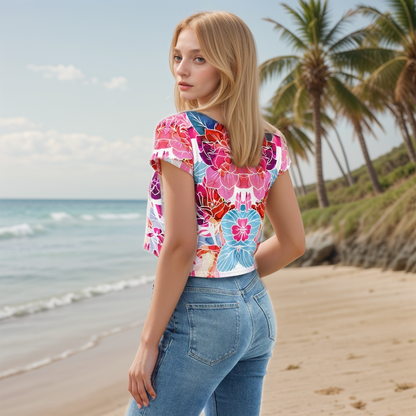 Floral Delight Crop Tee