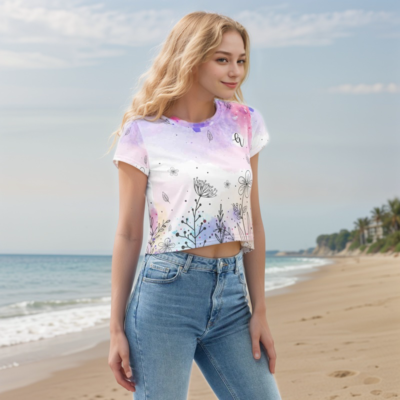 Aquarell Crop Tee