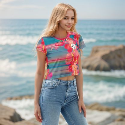 Barbie Floral Crop Tee
