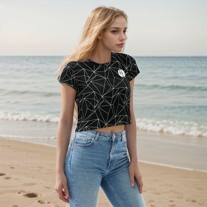 Black And White Crop Tee