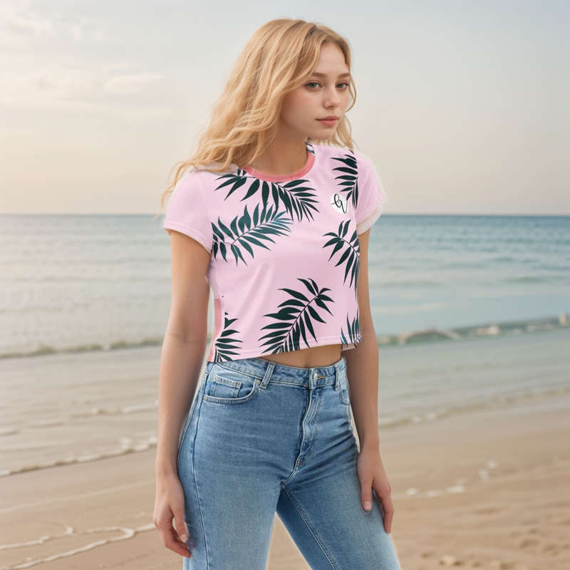 Flamingos Crop Tee