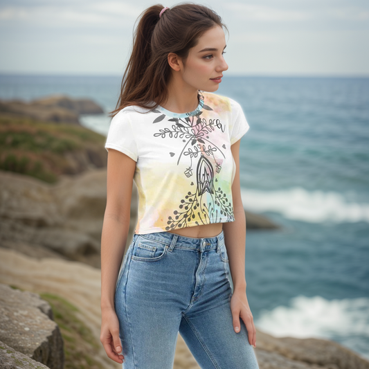 Flower Floral Crop Tee