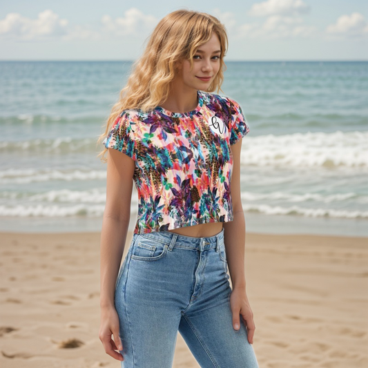 Multi Colored Crop Tee