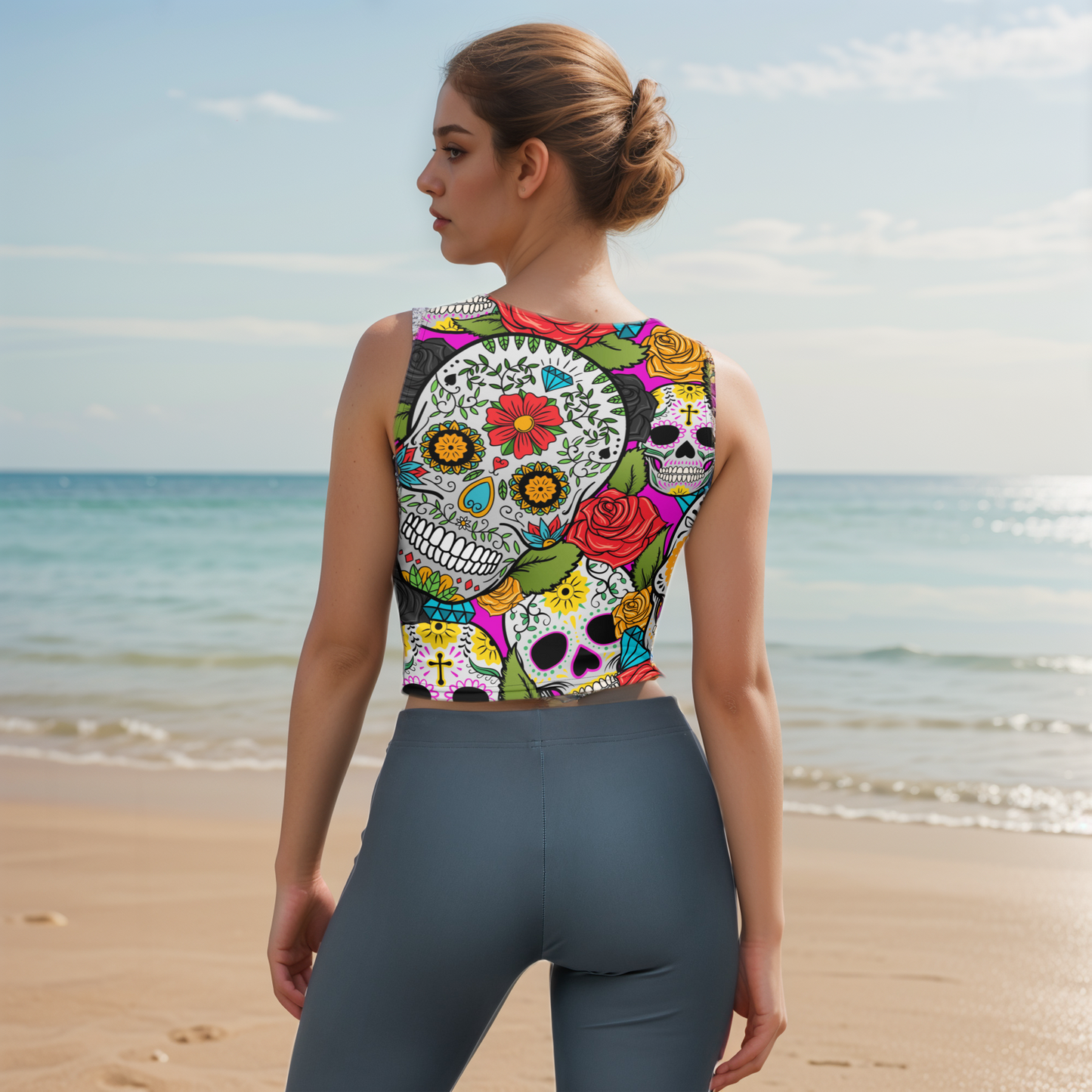 Dead sugar skull Crop Top