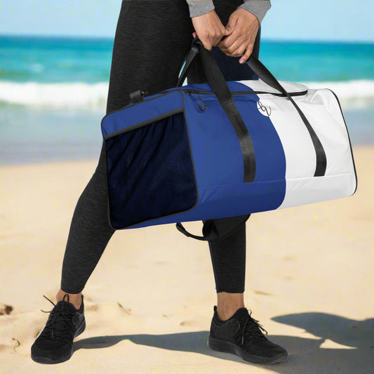 Blue Colored Duffle bag