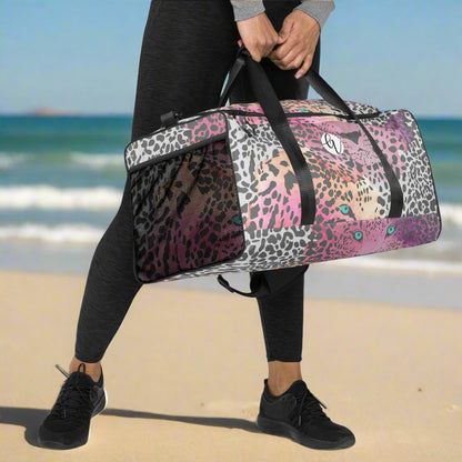 Ombre Black Leopard Duffle bag