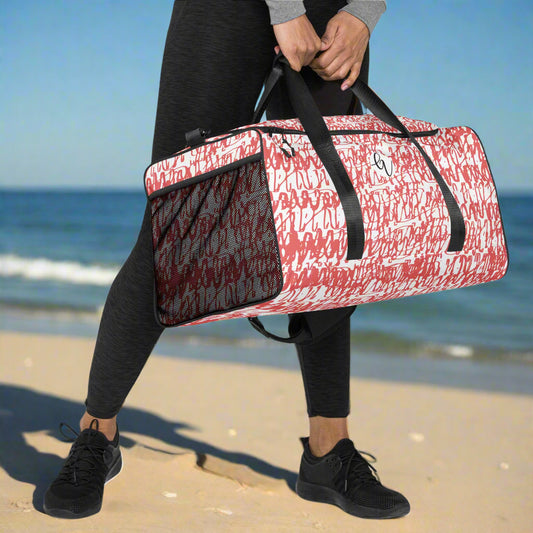 Red White Vintage Duffle bag