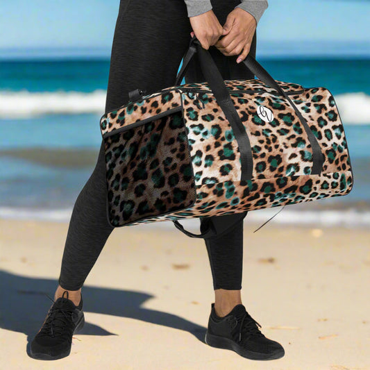 Jaguar skin Duffle bag