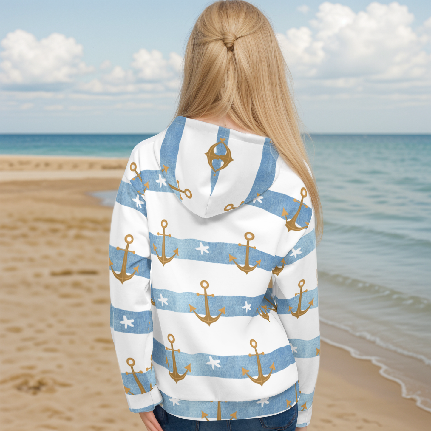 Anchor stripes Hoodie