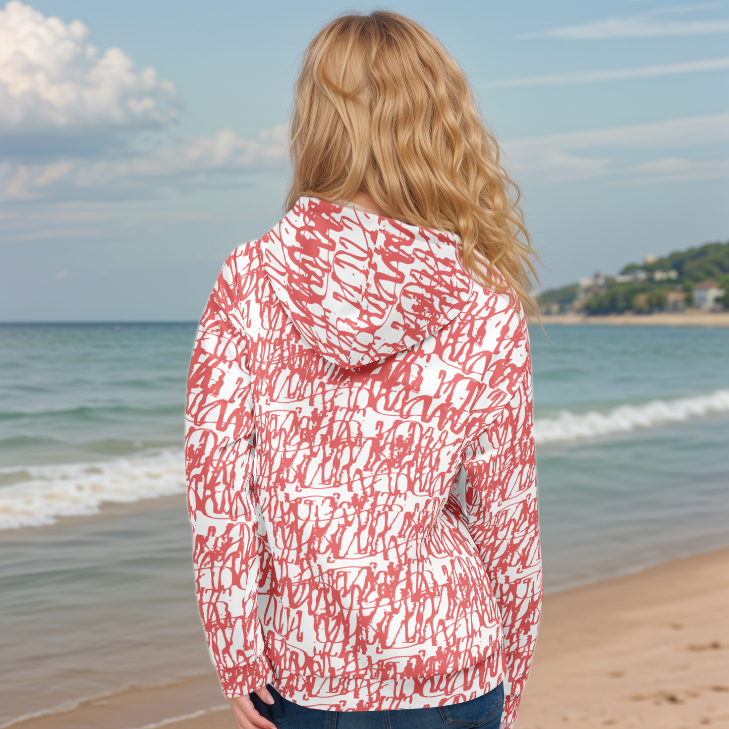 Red White Vintage Hoodie