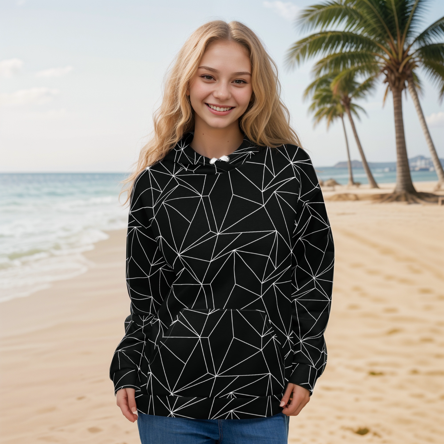 Black and white abstract Hoodie